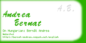 andrea bernat business card