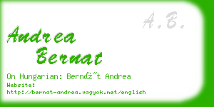 andrea bernat business card